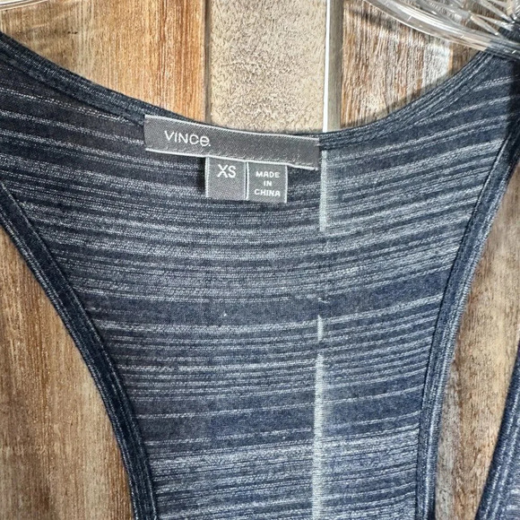 Vince Heather Blue Racerback Space Dye Maxi Dress - Picture 4 of 8